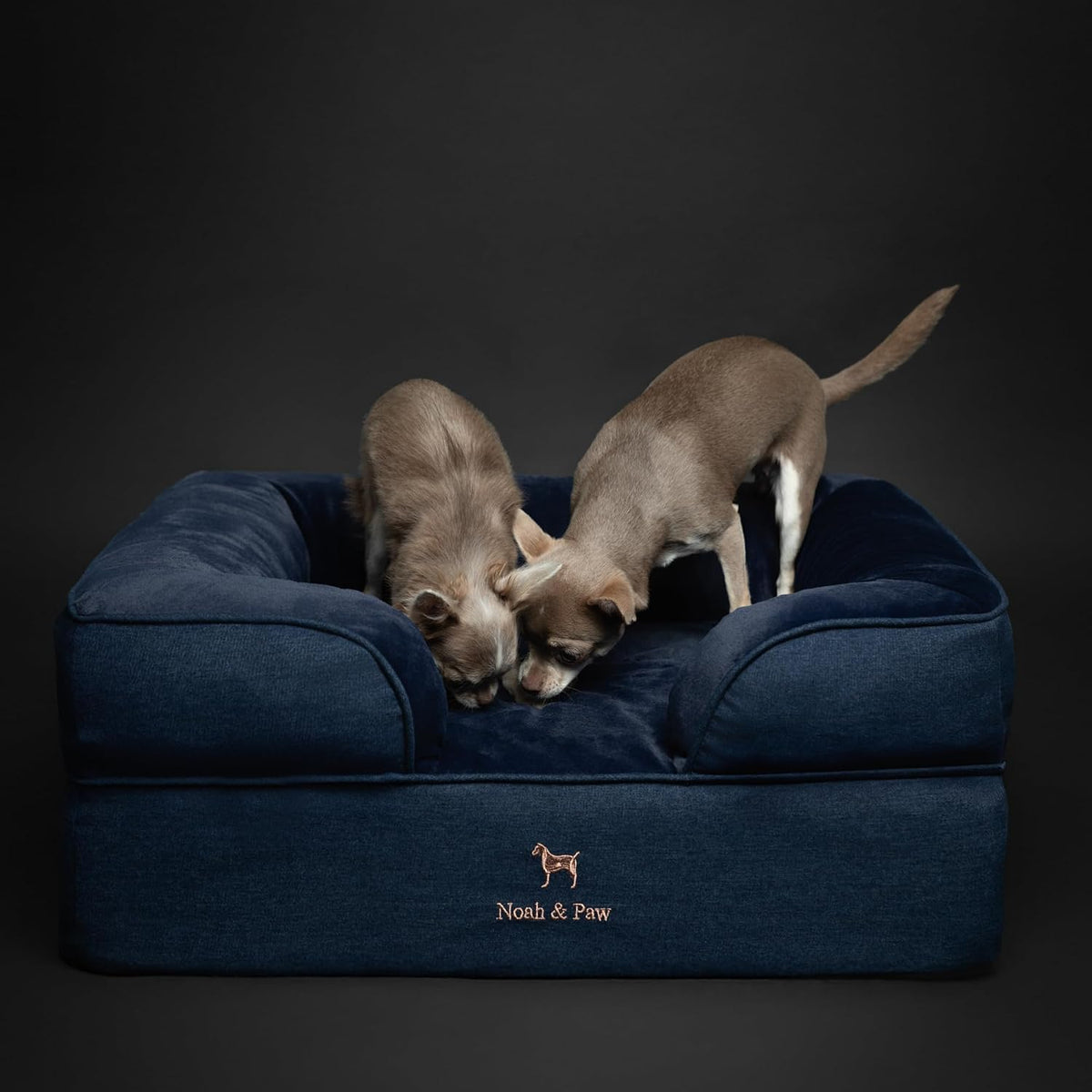 NOAH & PAW Dog Bed, Orthopedic Memory Cooling Foam (2X Base) 28x23x11in
