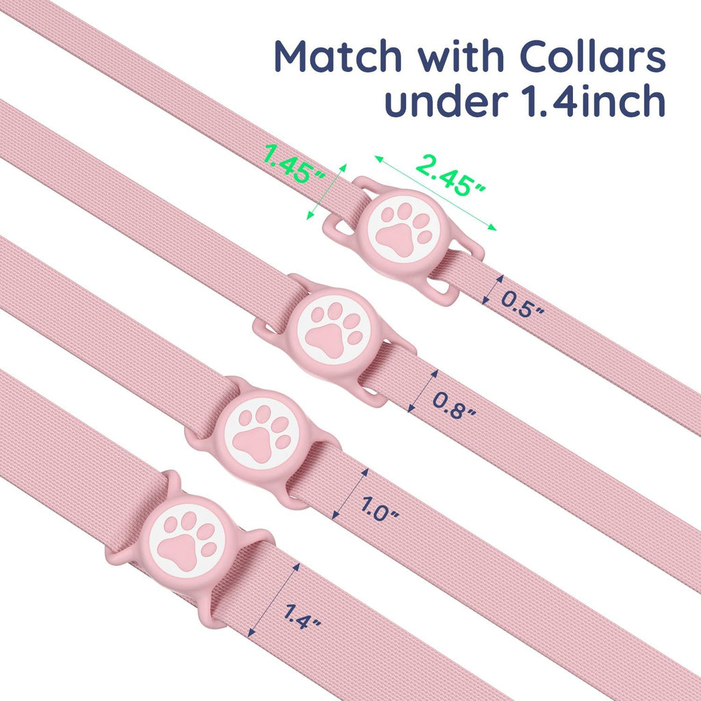 IP68 Waterproof Dog AirTag Holder for Dog Collar, Soft, Stretchy Silicone