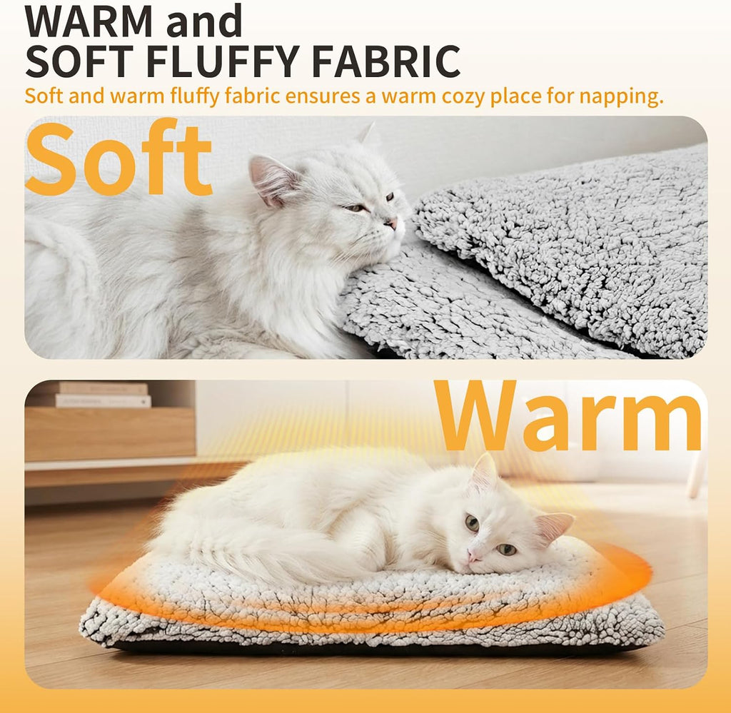 NWK Soft Plush Fluffy Self Warming Thermal Cat Bed Mat 16’’ X 20’’ X 1’’
