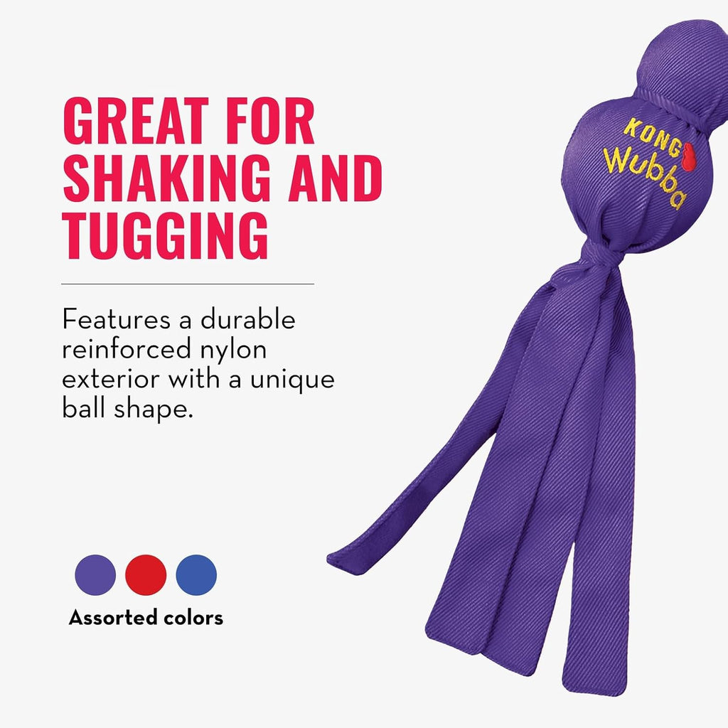 KONG Wubba Tug of War and Fetch Dog Toy, for XL Dogs | Indoor & Outdoor Toy for Puppy & Dog Playtime, Great for Tug of War & Fetch, Color Randomly Provided