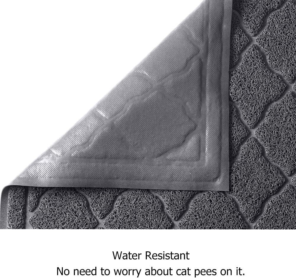 unipaws Cat Litter Trapping Mat, Litter Box Scatter Control Pad | Litter Free Floors and Urine Waterproof, Gentle on Paws, No Phthalate
