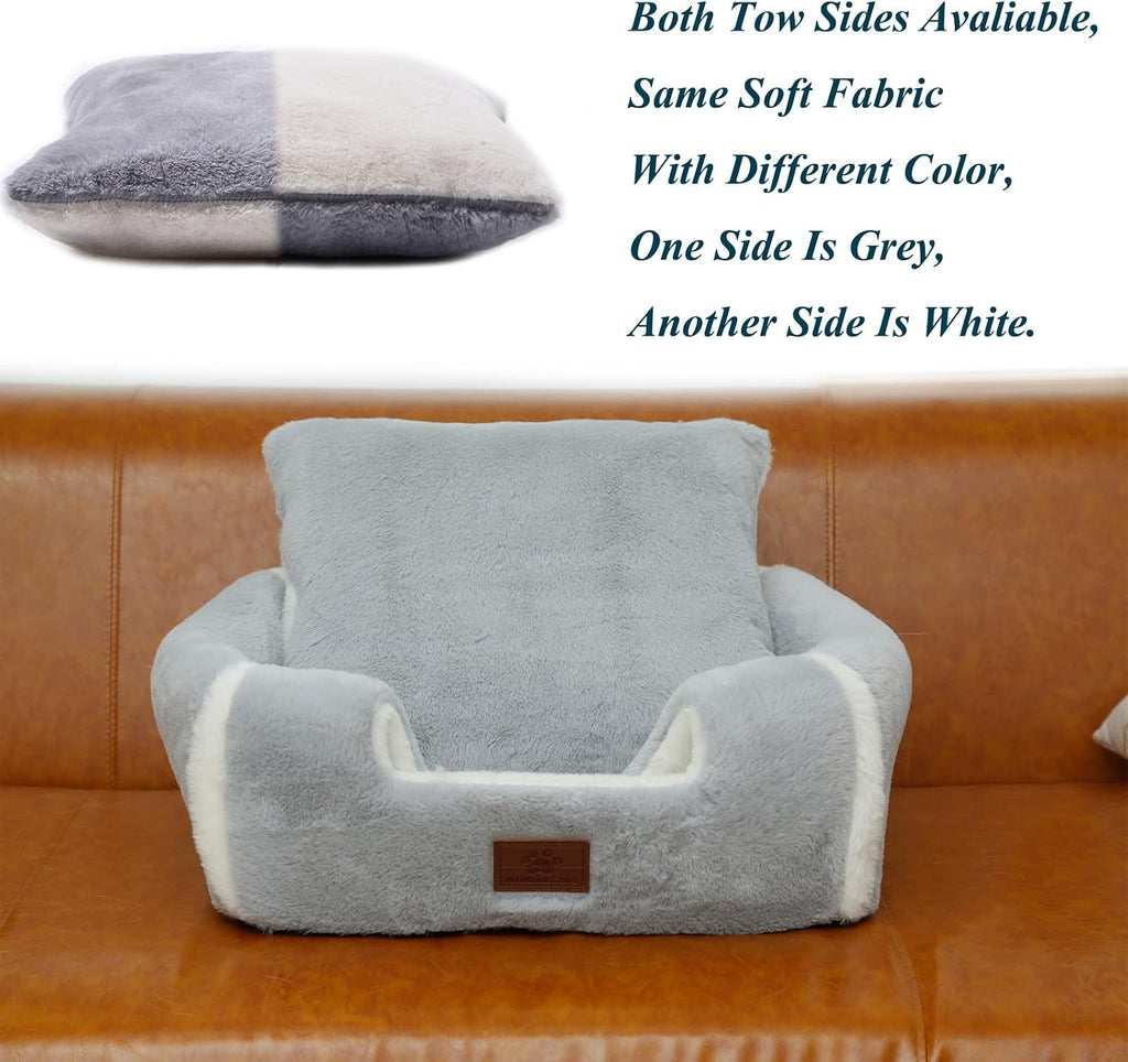 Cat Bed for Indoor Cats - Cat House Cats Tent with Removable Washable Cushioned Pillow, Soft and Self Kitten beds,Pet Bed, Grey,15inches