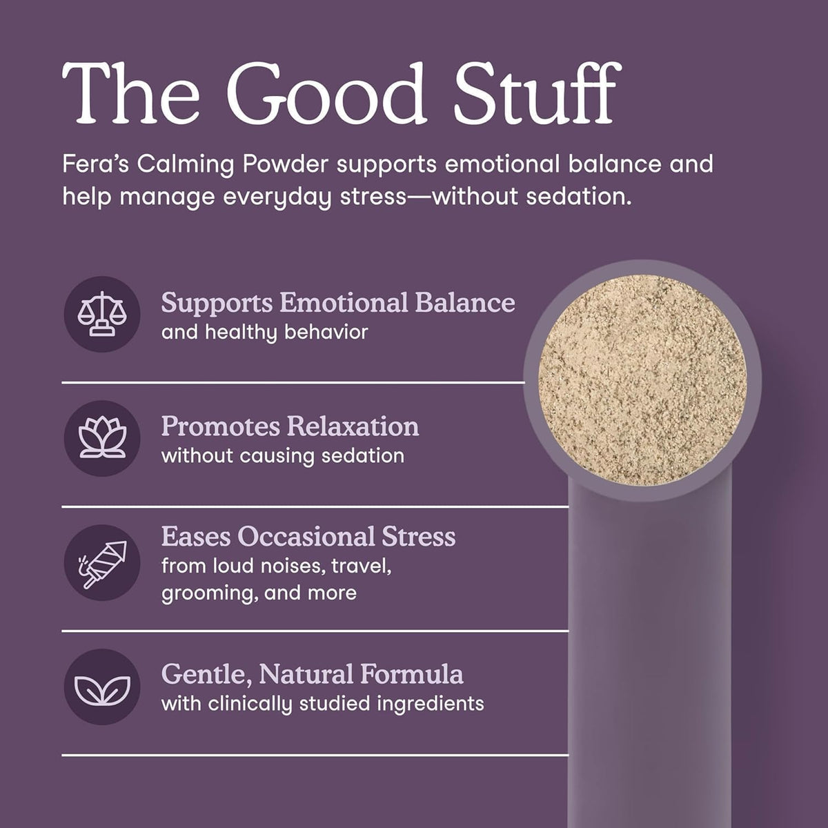 Fera Pets Dog & Cat Calming Supplement - Pet Relaxation Powder, 60 Scoops