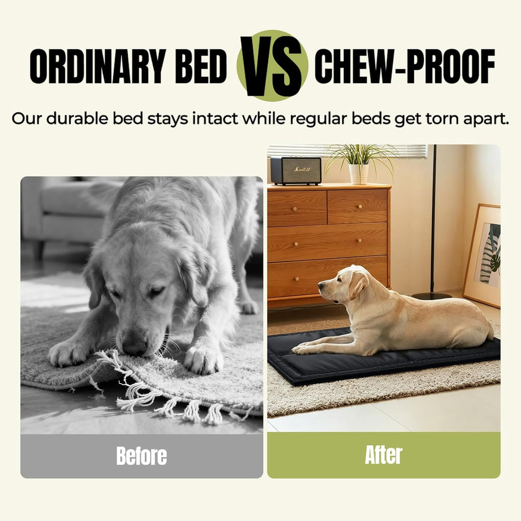 Chew Proof Indestructible Dog Bed, Durable Dog Crate Pad, X-Large (28"x47")
