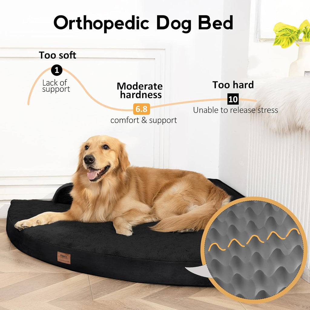 MEKIY Orthopedic Waterproof Dog Bed with Sides for Large Sizes Dogs