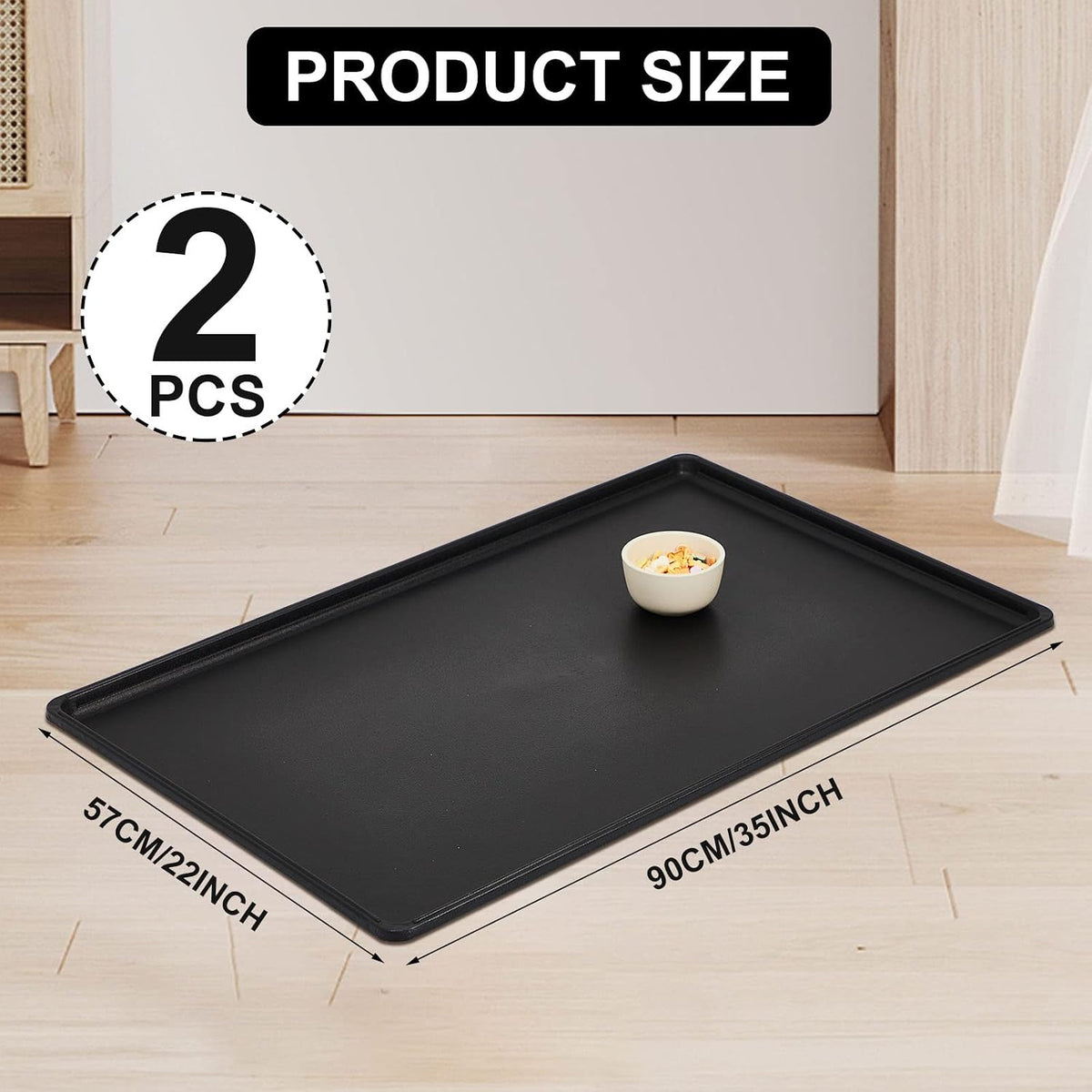 2 Pcs Dog Crate Tray 36" Replacement, Plastic Bottom Pan