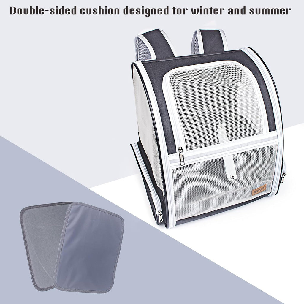 Cat Dog Backpack 12.6"×11.4"×16.5" Large Breathable Pet Bag Carrier