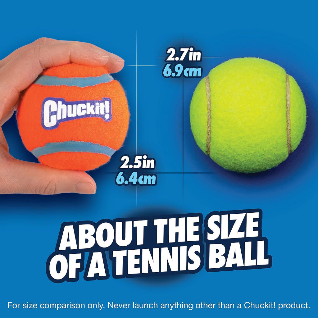 Chuckit! Dog Tennis Ball Dog Toy, (2.5 Inch Diameter) for Dogs 20-60 lbs, Medium (Pack of 48)