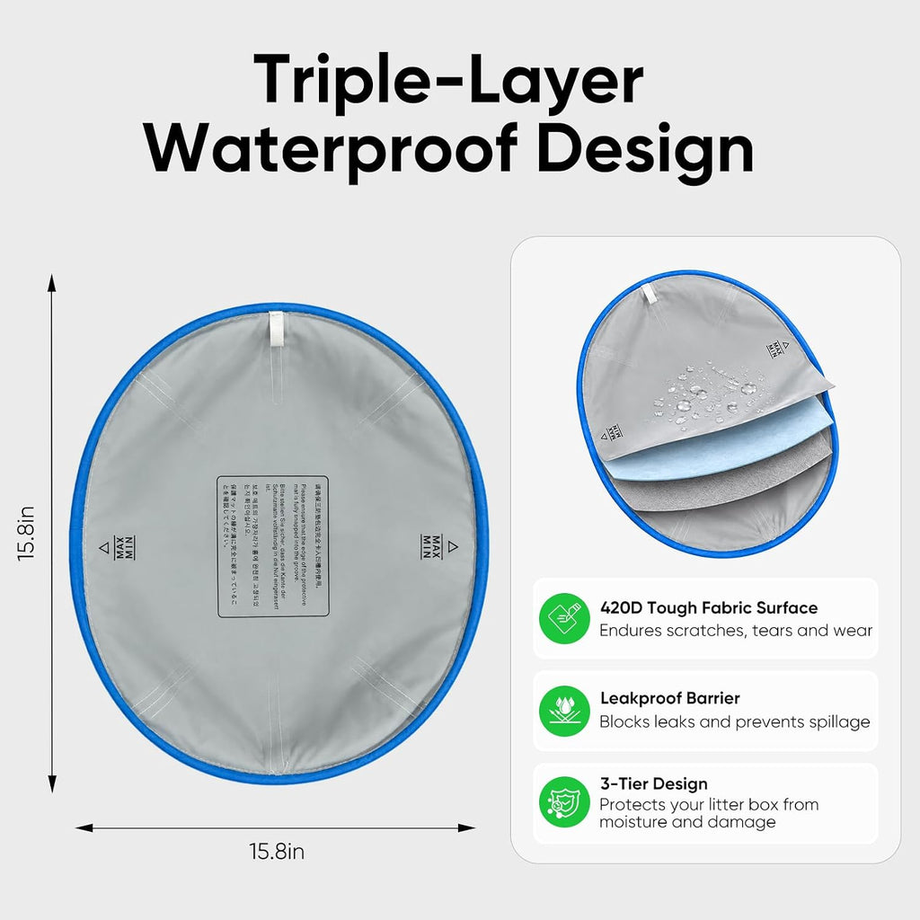 2 Pack Waterproof Cat Liner Pad for Self-Cleaning Litter Box
