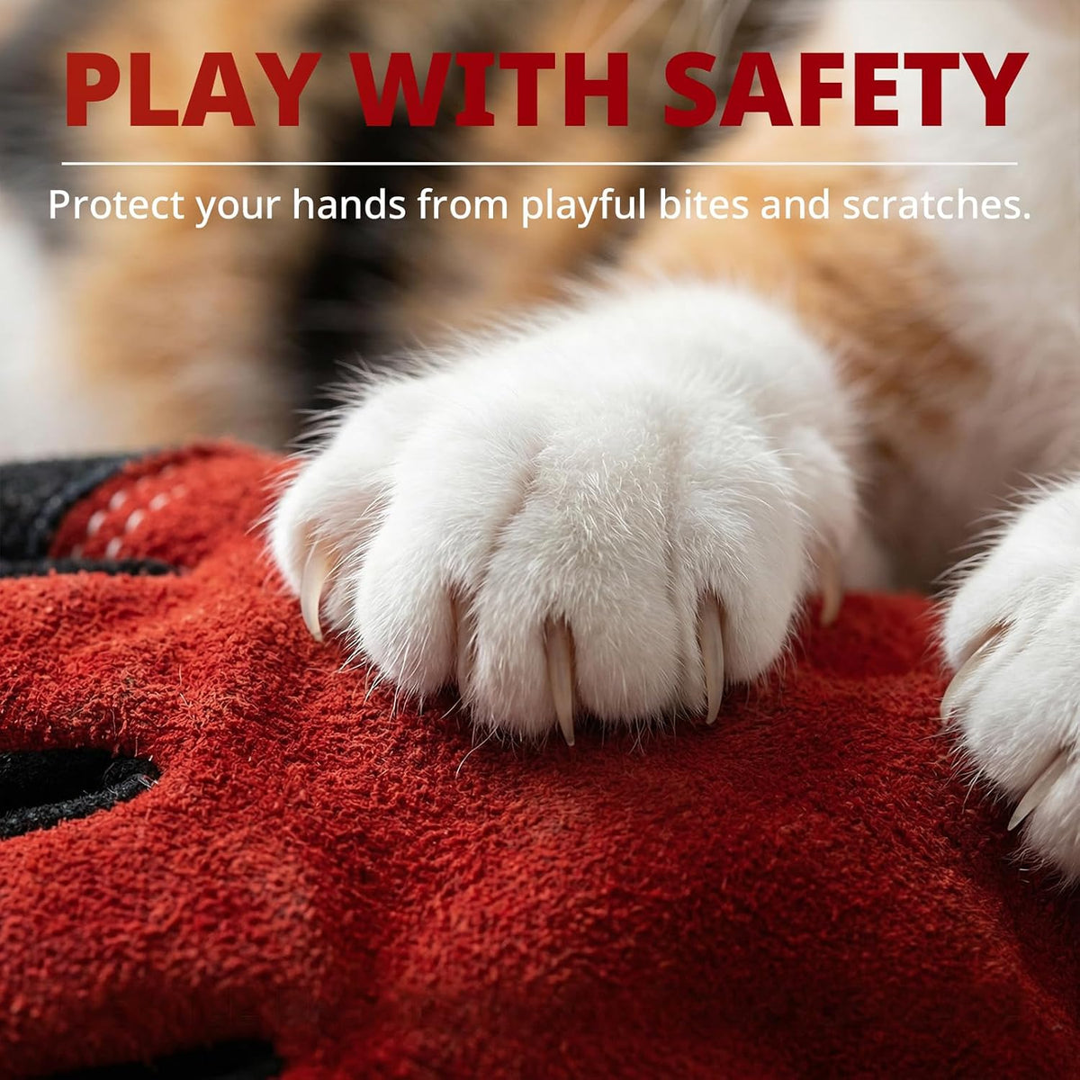 vclpower Animal Handling Gloves, Bite Proof Double Leather,16 in XL