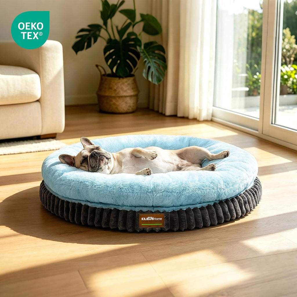 ClevaHome Orthopedic Dog Bed for Large Medium Dogs, 36in Ice Blue