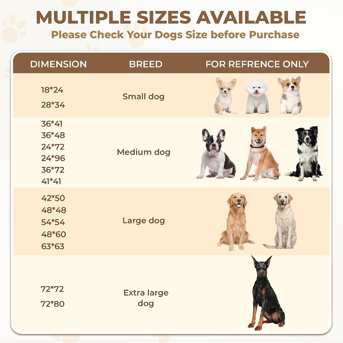 Fostanfly Washable Dog Pee Pads, 1 Pack 24''x96''(2x8ft) Runner Rug, Brown | Reusable Potty Training Pads for Dogs, Waterproof, for Playpen, Crates & Furniture
