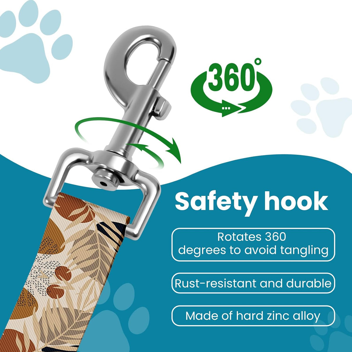 Adjustable pet cat and Dog car seat Belt，The Lanyard is Flexible and Adjustable from 20 to 33 inches (Foliage)