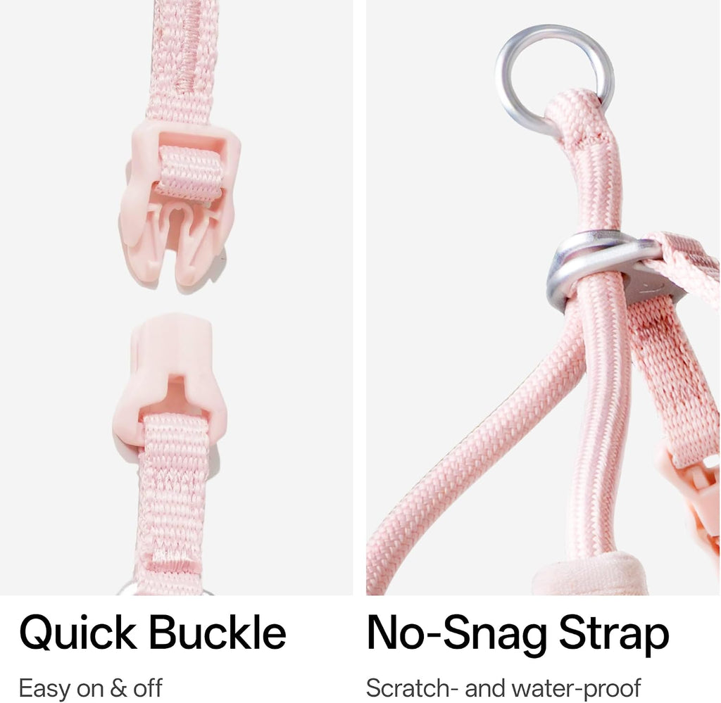 Escape Proof Y Shape Cat Harness Anti-Choke (Blush Pink, M)