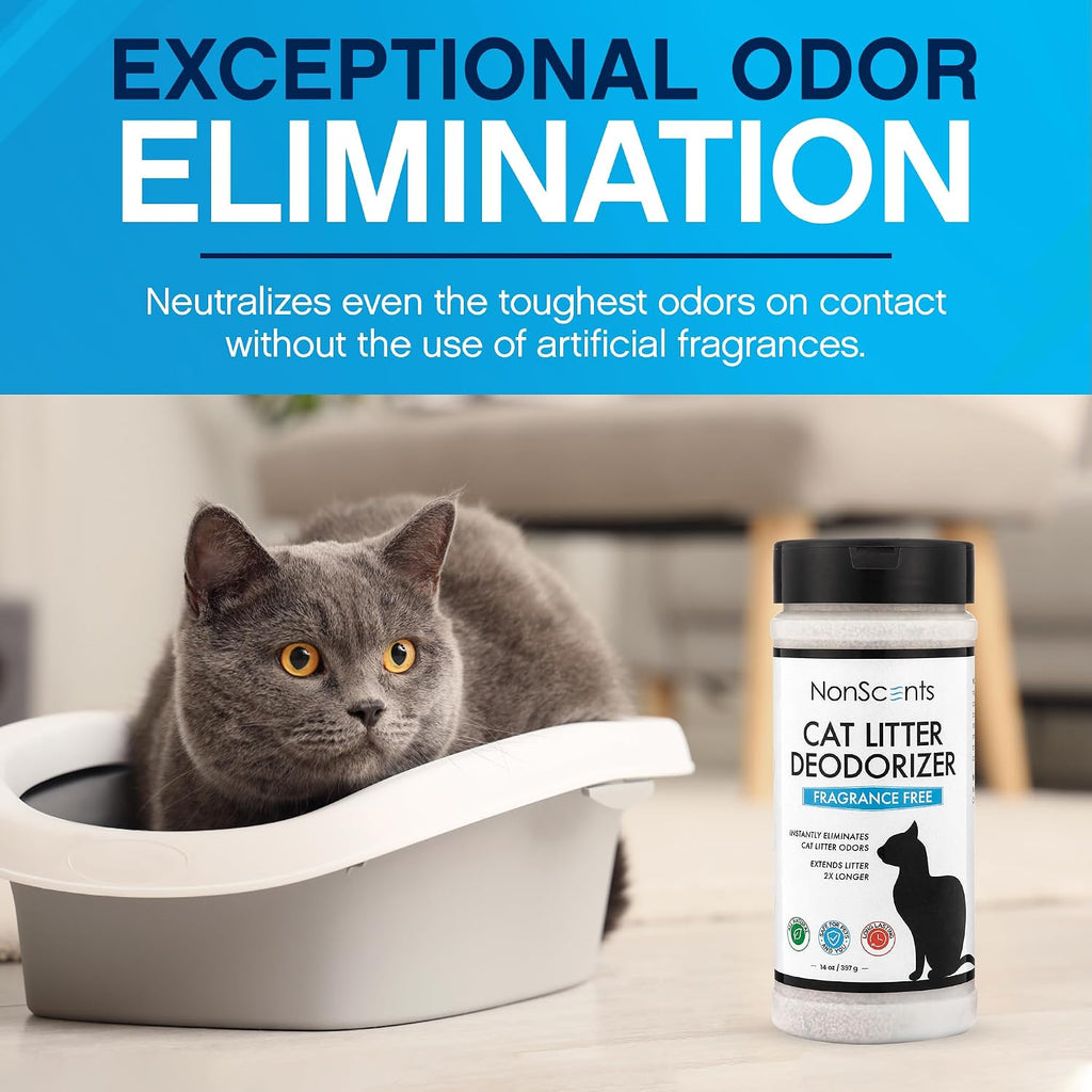 Nonscents Cat litter Deodorizer - Odor Eliminator - 4 Pack