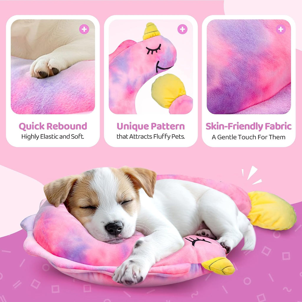 BurgeonNest Small Dog Calming Pillow for Dogs and Cats, Pink L