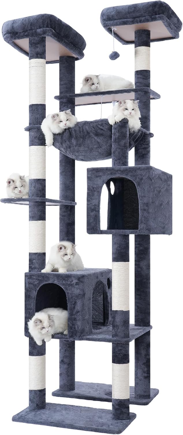 Hey-brother Cat Tree Tower with Multi-Level Duty Scratching Posts, 0MPJ039G