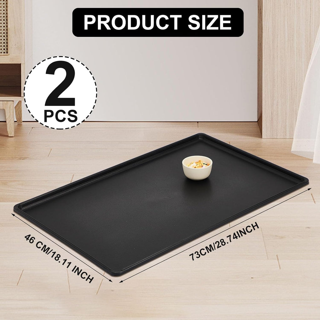 2 Pcs 30" Dog Crate Tray Replacement Dog Crate Pan Kennel Bottom Tray Replacement Plastic Bottom Pan Easy to Clean, Easy to Assemble, Ideal for Potty Training-Perfect for Pet Crates, Black