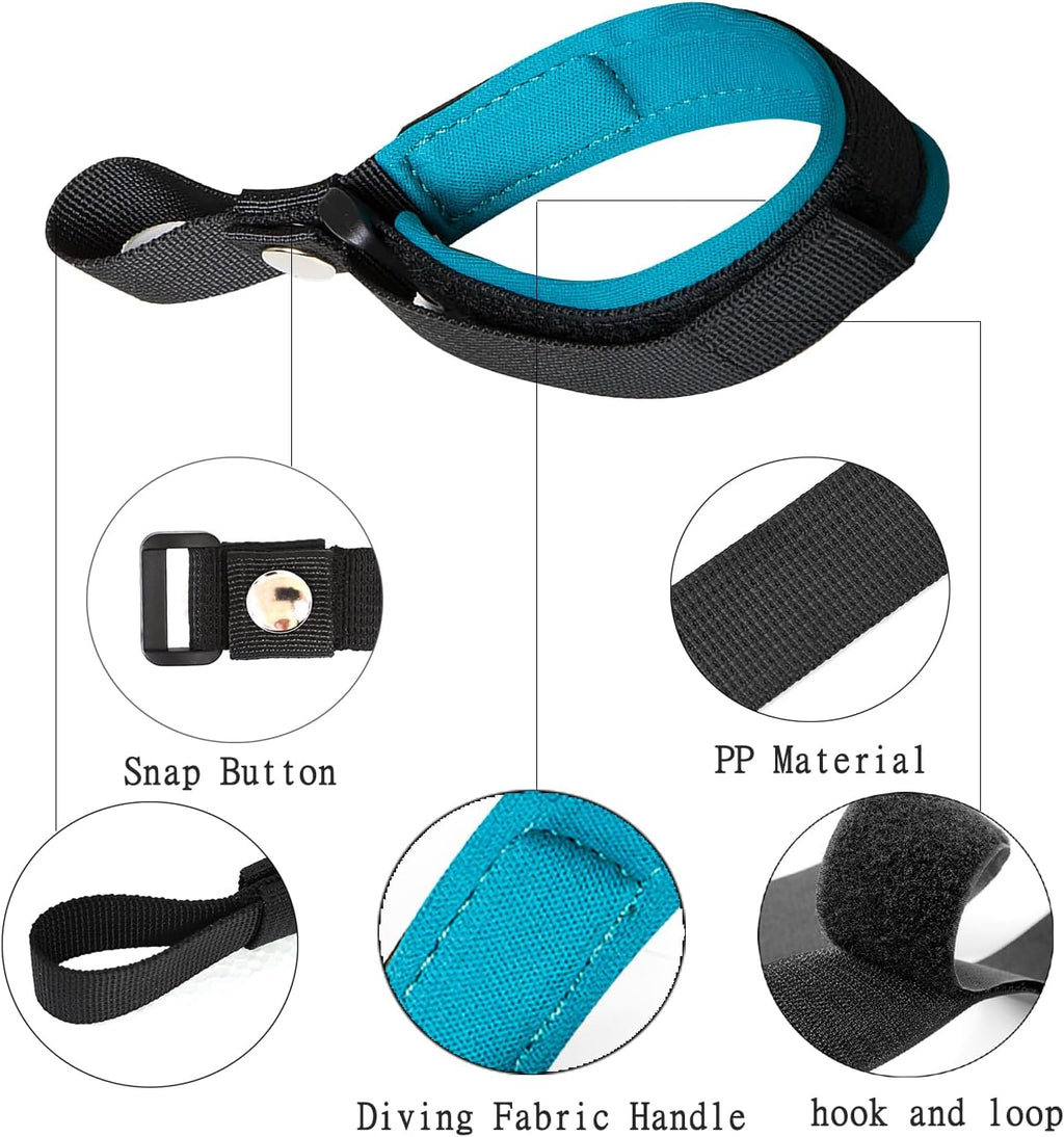 Hands Free Dog Leash Wrist Safety Strap, 2 Pack Soft Comfortable Diving Fabric Dog Leash Wrist Strap for Safe Walking (Blue & Red)