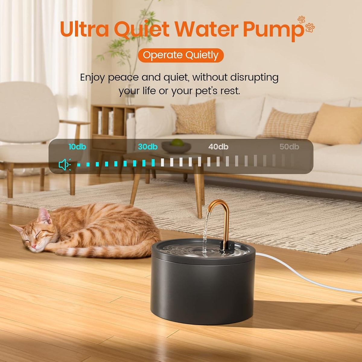 MISFANS Ceramic Cat Water Fountain, All-Ceramic Body, Pure Copper Spout