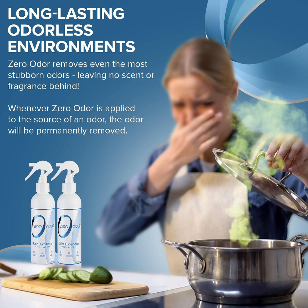 Zero Odor Multi-Purpose Odor Eliminator, Fabric & Room Deodorizer, 2 Pack