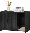 Dwanton Cat Litter Box Enclosure, with Scratching Mat, 27.6" x 18.2"x 19.6"