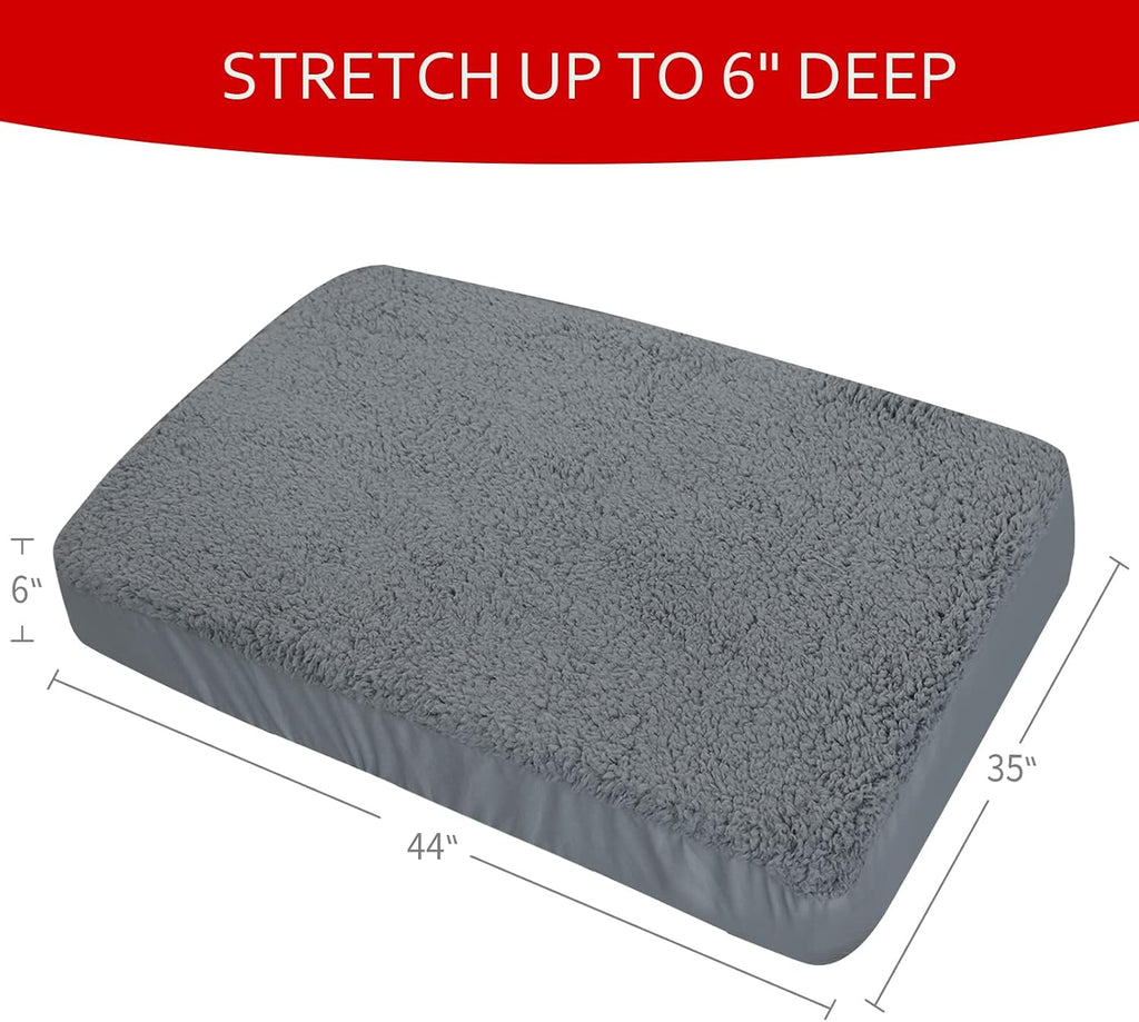 Dog Bed Covers 2 Pack Soft Plush Replacement Washable, 44x35 Inches