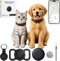 GPS Tracker for Dogs and Cats, iOS & Android, Real-Time Tracking (Pearl Black)