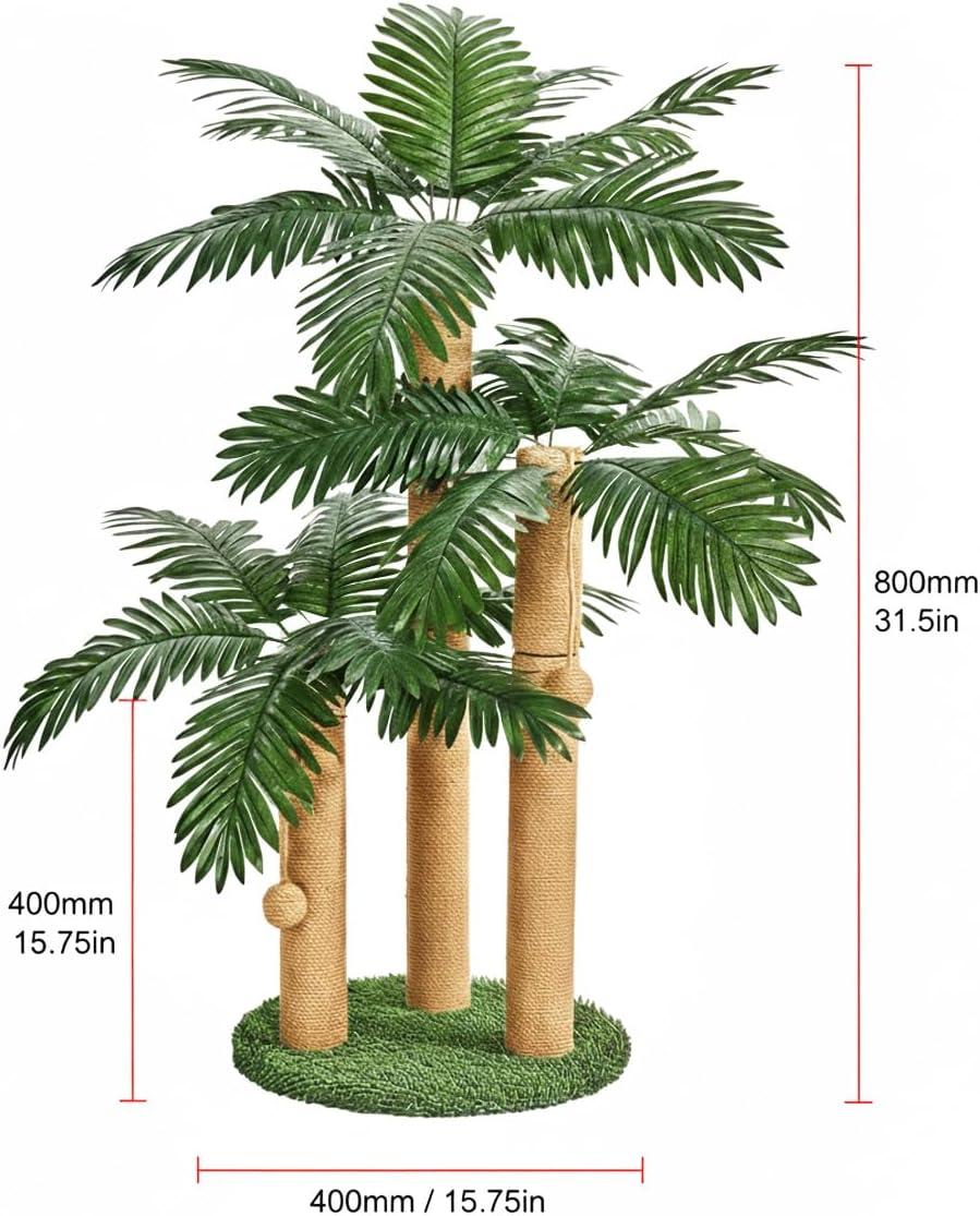 LEMONDA 31.5Inch Palm Tree Cat Scratching Post