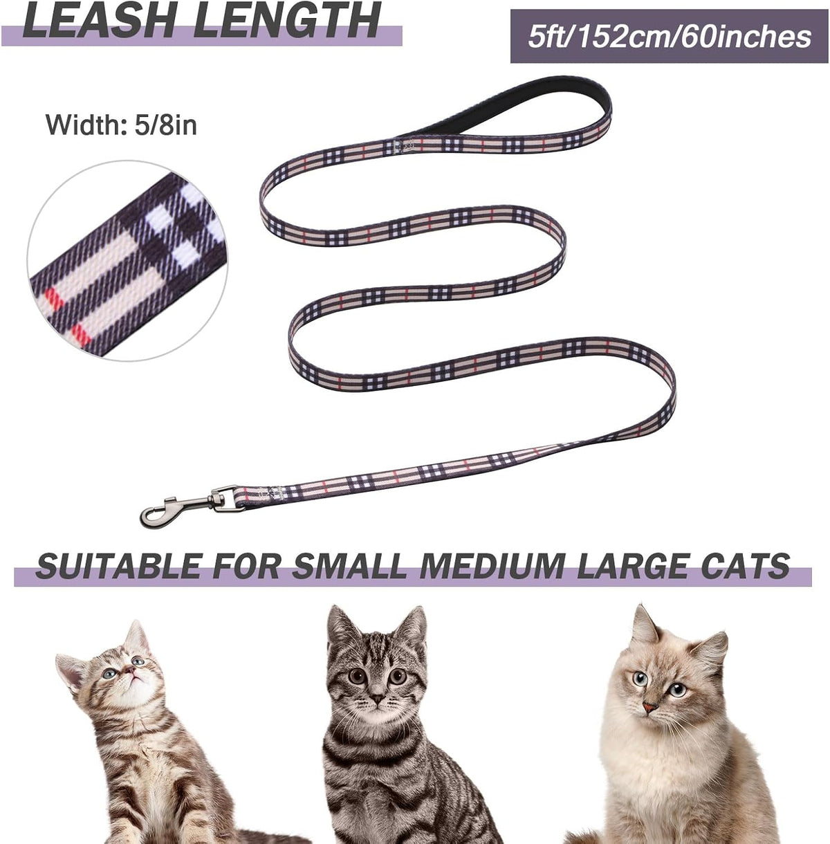 Hikiko Cat Harness and Leash Set Escape Proof