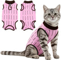 Cat Spay Recovery Suit Female, Cat Onesie for Abdominal Wounds, Pink M