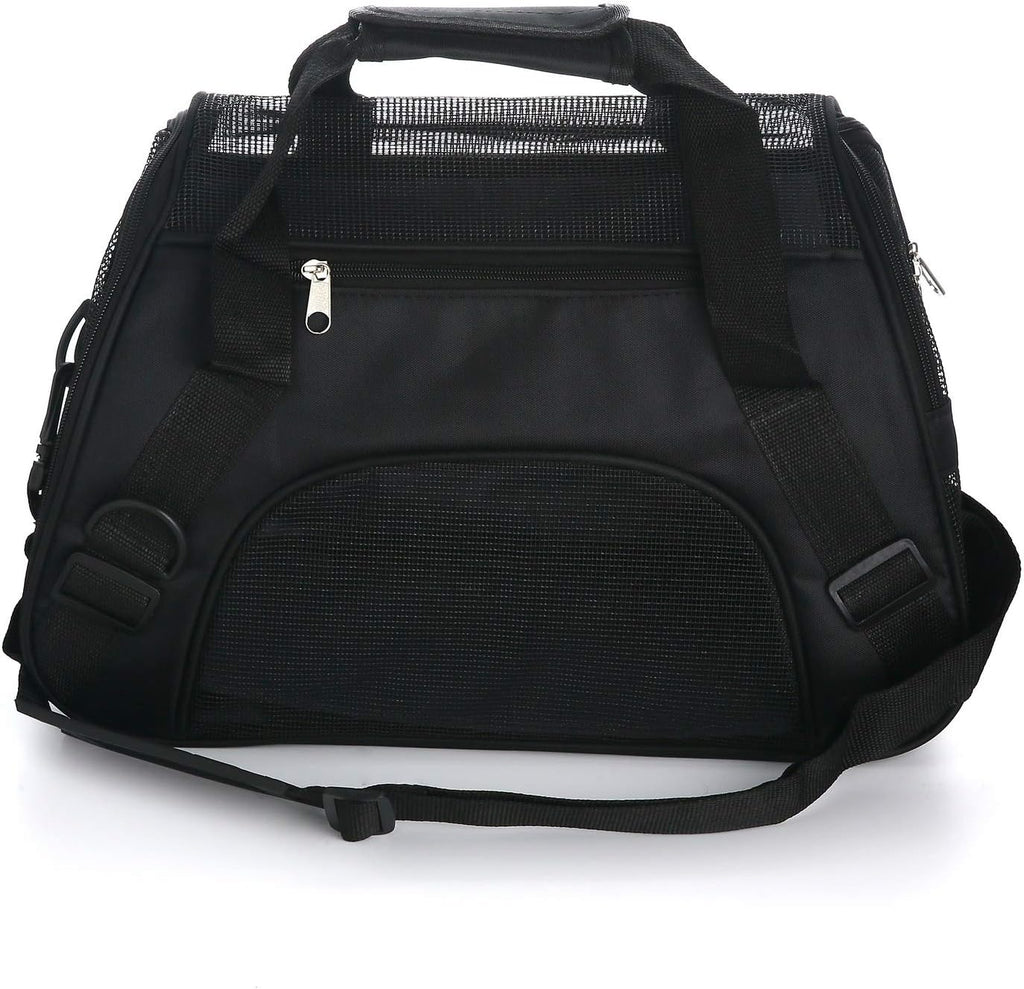 MuchL Pet Carrier Soft-Sided Carriers for Cat Carriers Dog Carrier for Small Medium Cats Dogs Puppies Pet Carrier Airline Approved Cat Dog Pet Travel Carrier (Medium,Black)