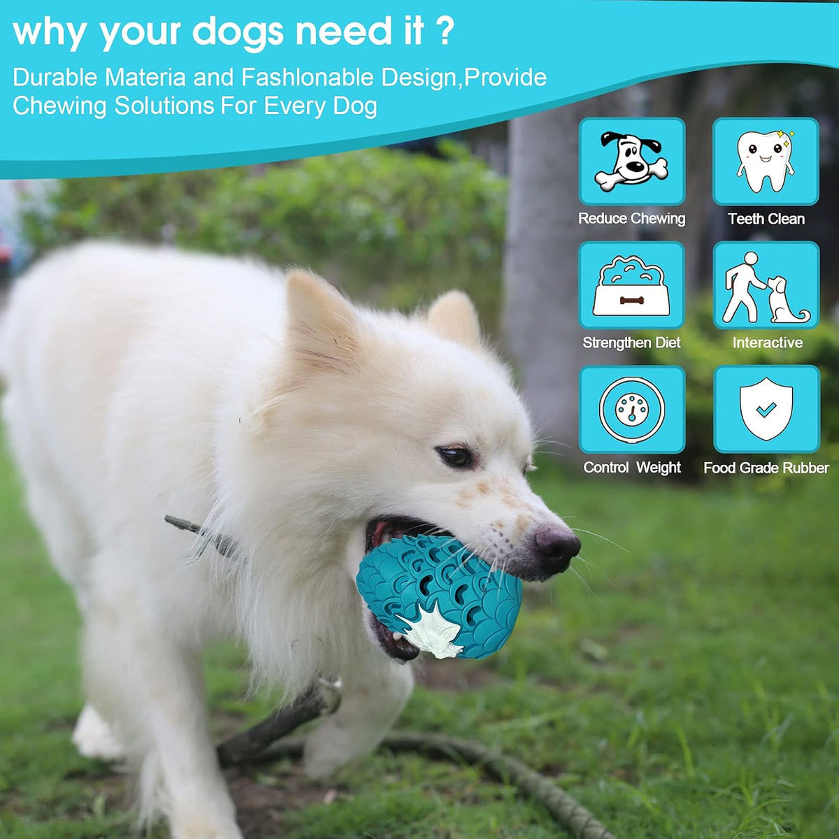 Lasts 6X Longer Chew Toy for Power Chewers, Indestructible for Training