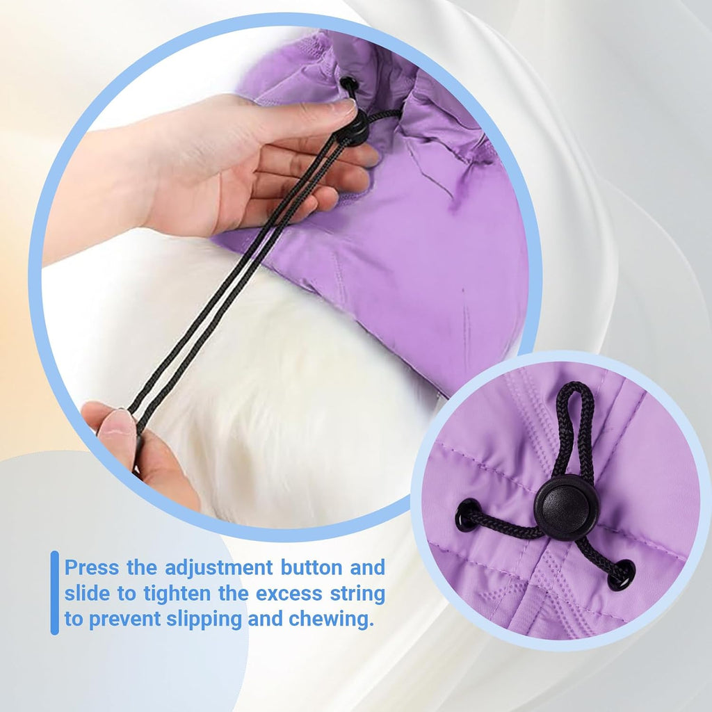 Cat Recovery Collar, Soft Adjustable Cone for Cats and Kittens, Lightweight Waterproof Elizabethan Collar for After-Surgery Care, Prevent Licking and Scratching, Neck Protector for Pets（Purple,M）