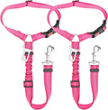 Lukovee Dog Car Seat Belt, 2 Pack, Headrest Restraint, Headrest + Clip