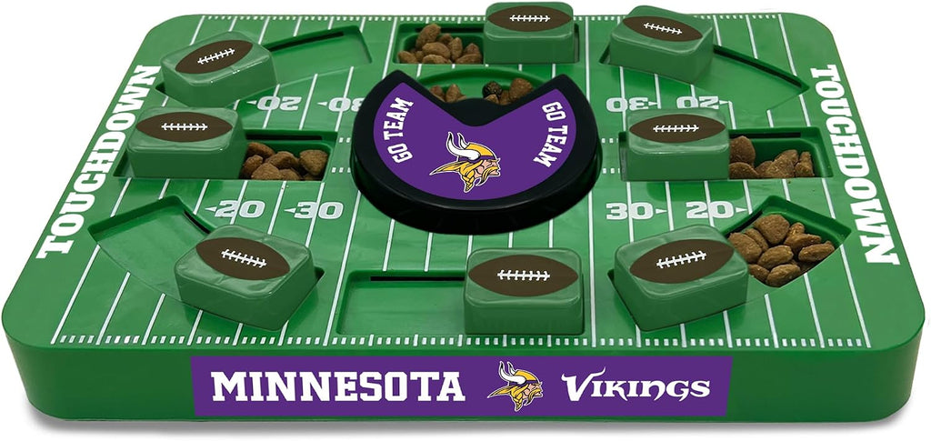 Pets First NFL Minnesota Vikings Large Puzzle Toy for Dogs, Slow Feeder Board for Pets, New Bigger Size, Interactive Doggie Treat Toy