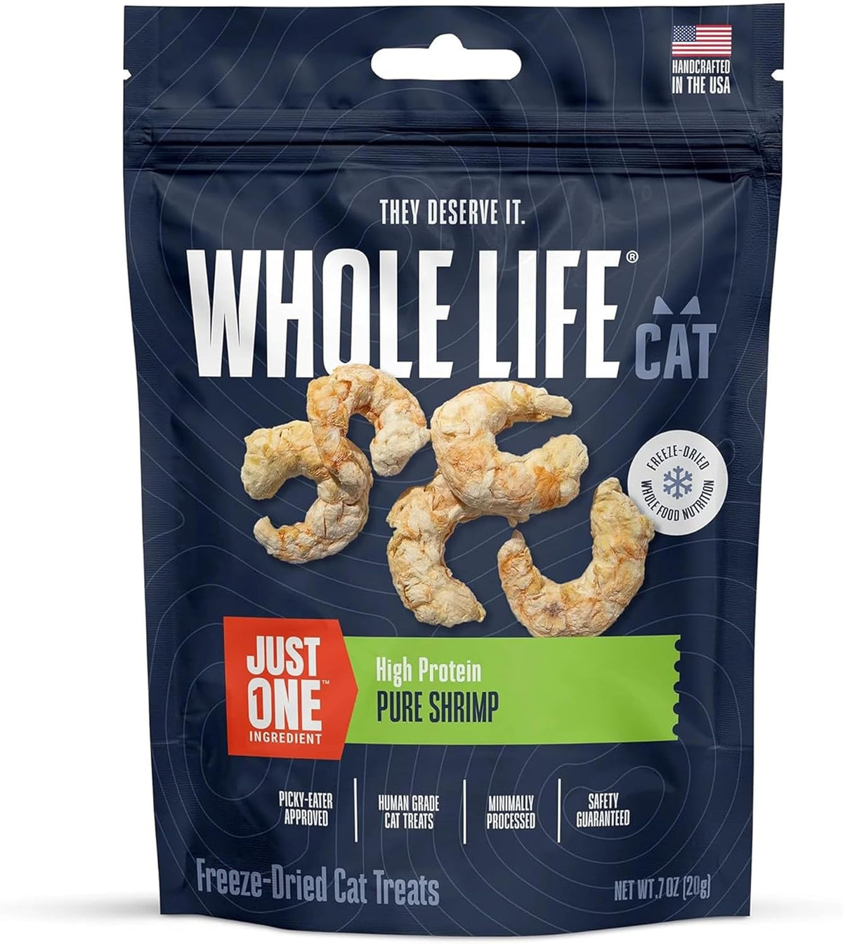 Whole Life Cat Just One Shrimp Freeze Dried Cat Treats - .7 oz (Pack of 1)