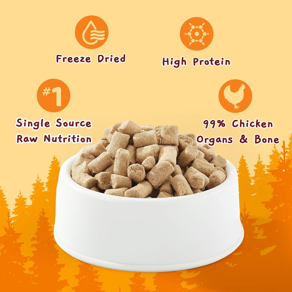 Jungle Calling Freeze Dried Raw Chicken Dog & Cat Treats, 720 Pcs, 10.6 oz
