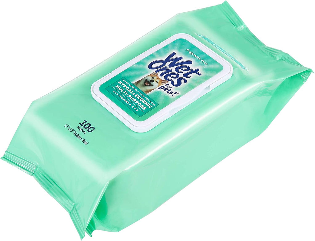 Wet Ones for Pets Hypoallergenic Dog Wipes with Vitamins, 100 Count