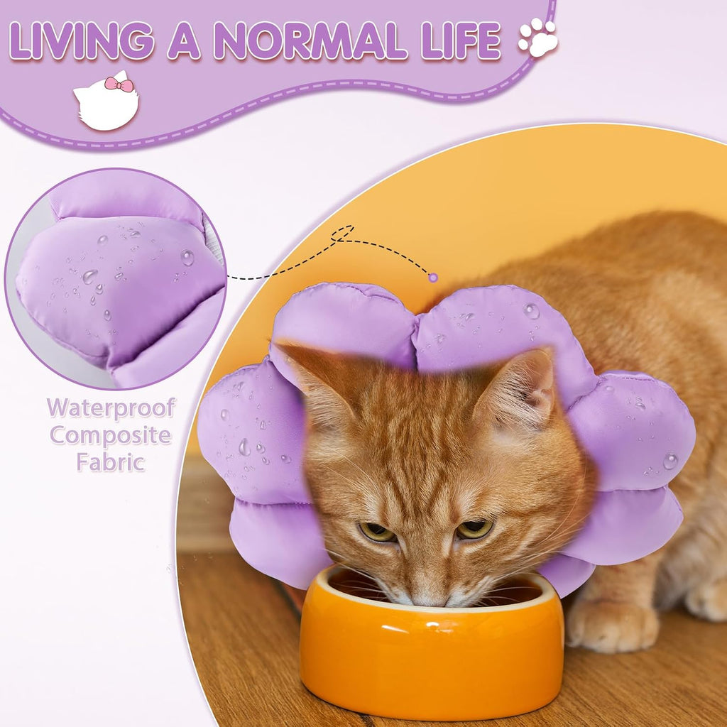 ANWA Waterproof Cat Cone Collar Soft, Cat Donut Collar After Surgery