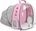 Expandable Cat Carrier Backpack with Bubble Window, Pink