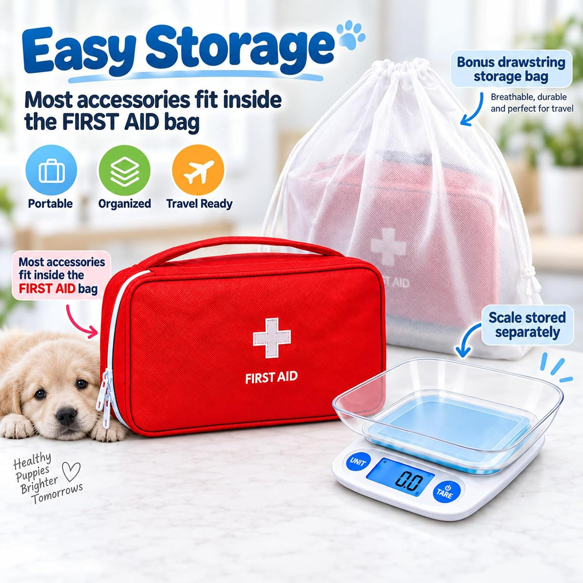Puppy Kitten Whelping Supplies, Whelping kit for Puppies Birth,Kitten Supplies,Dog Supplies,Puppy kit,Kitten Bottle Feeding kit for New Born Puppy Supplies and Kitten (with Small Animals Scales)