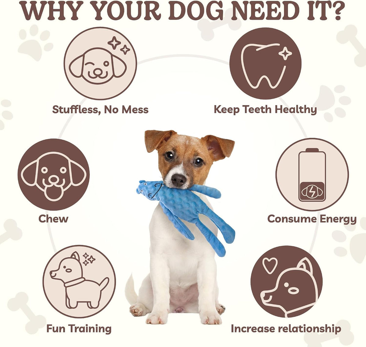 SHARLOVY No Stuffing Dog Toys 5 Pack, Crinkle Interactive Dogs Toy for Boredom, Puppy Toys for Teething to Keep Them Busy, Cute Squeaky Dogs Toy for Small, Medium, and Large Breed | Puppy Toys for Teething to Keep Them Busy, Cute Squeaky Dogs Toy for S...
