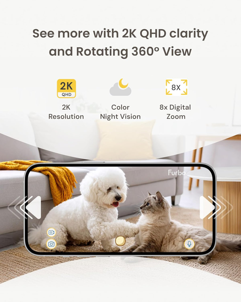 Furbo Mini 360° Camera [Core Features, No Ongoing Cost]