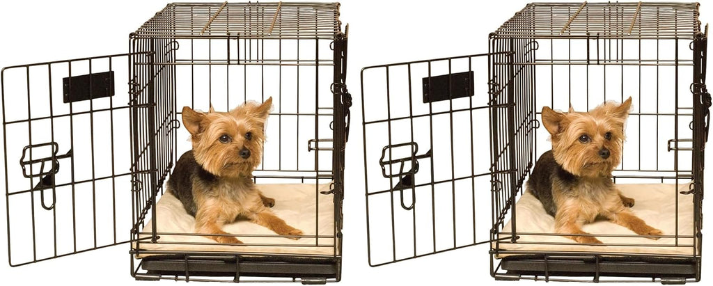 K&H Pet Products Self-Warming Dog Crate Bed, Machine Washable Dog Crate Mat, Tan X-Small 14 X 22 Inches (Pack of 2)