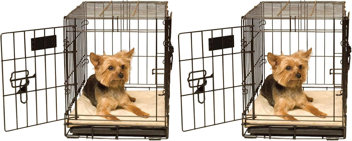 K&H Pet Products Self-Warming Dog Crate Bed, Machine Washable Dog Crate Mat, Tan X-Small 14 X 22 Inches (Pack of 2)