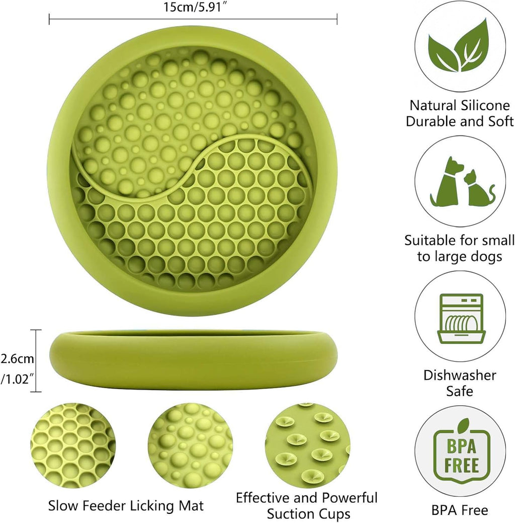 Dog Lick Bowl, Non-Slip Lick Mat Slow Feeder for Dogs & Cats