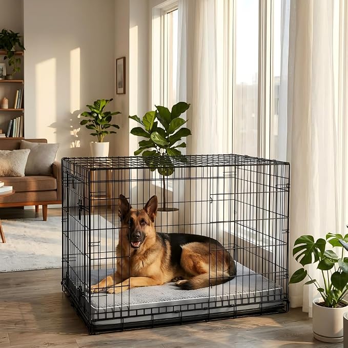 LEXTRO XXL Waterproof Orthopedic Dog Bed for Crate Mat, 47x29 Extra Large