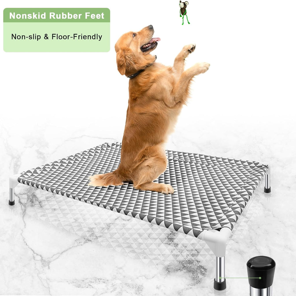 Kuntrust Elevated Outdoor Dog Bed, Large Size, Fits up to 100lbs