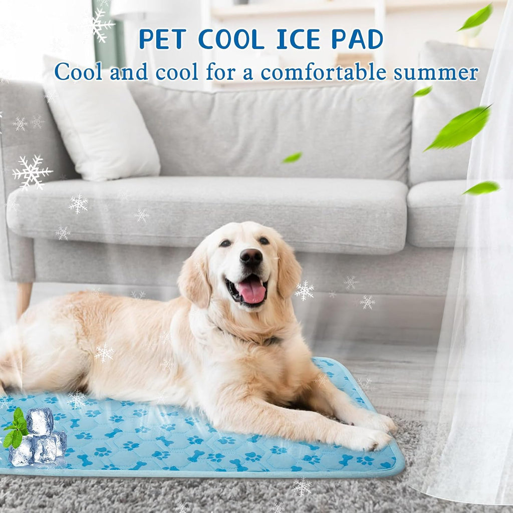 SHEJIZE Dog Cooling Mat Large, No-Water, Washable, Anti-Slip for Car